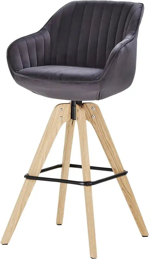 Barstuhl Relax ¦ grau ¦ Maße (cm): B: 55 H: 106 T: 56.0 Polstermöbel > Hocker > Barhocker - Höffner