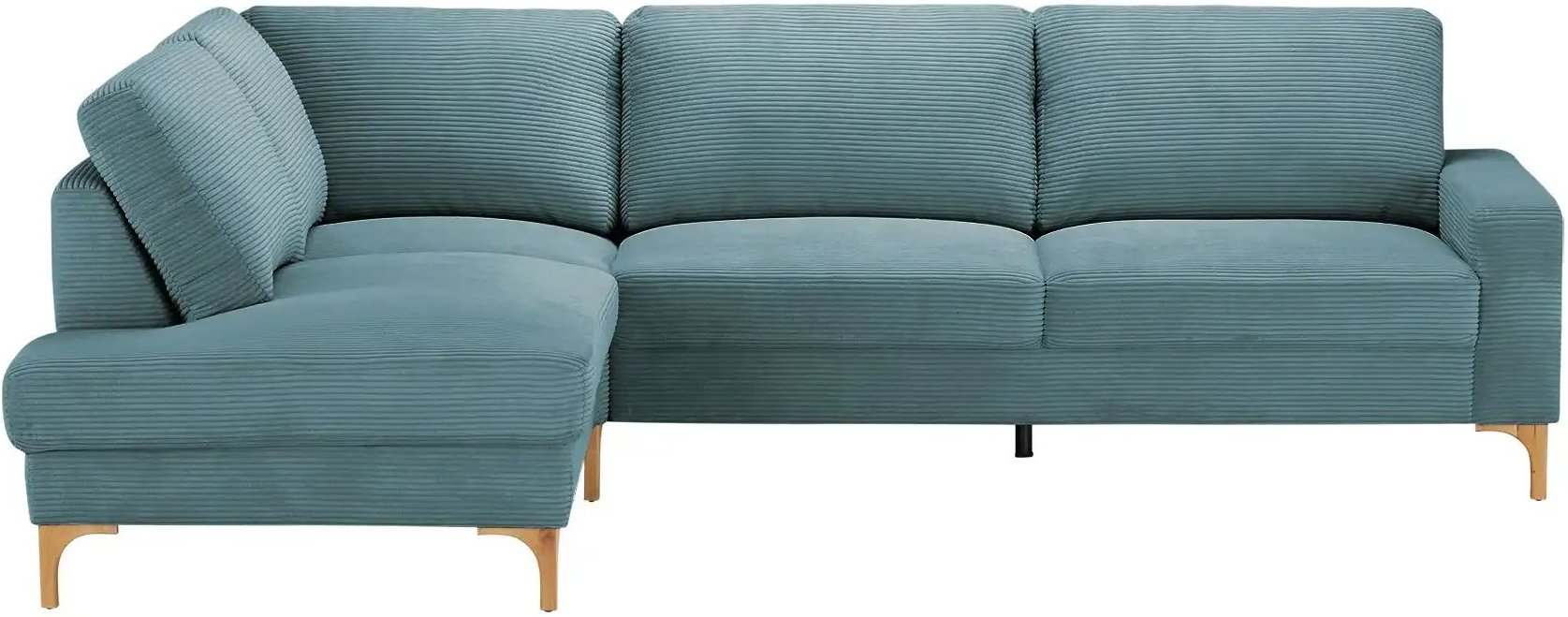 Gray & Jones Cord-Sofa Capa ¦ türkis/petrol ¦ Maße (cm): B: 276 H: 86 T: 200.0 Polstermöbel > Sofas > Ecksofas - Höffne...
