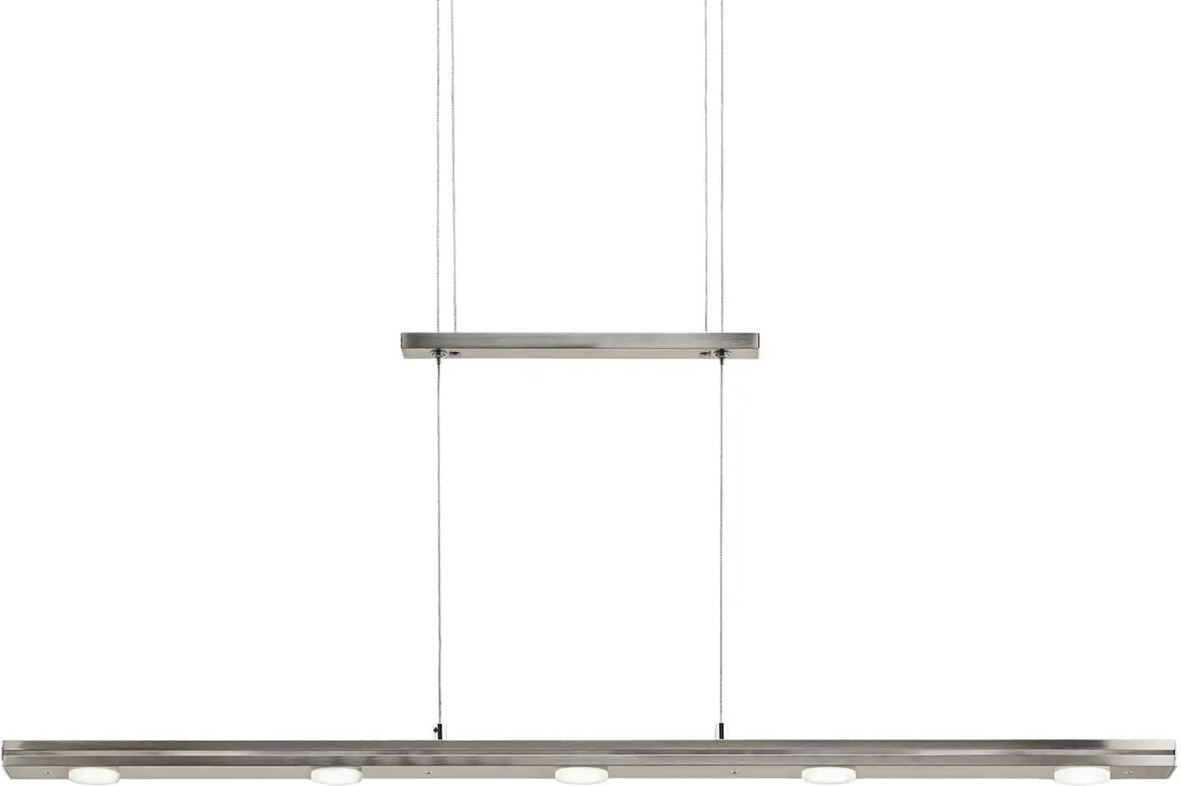 Trio LED-Pendelleuchte nickel matt mit Dimmer ¦ silber Lampen & Leuchten > Hängeleuchten - Höffner