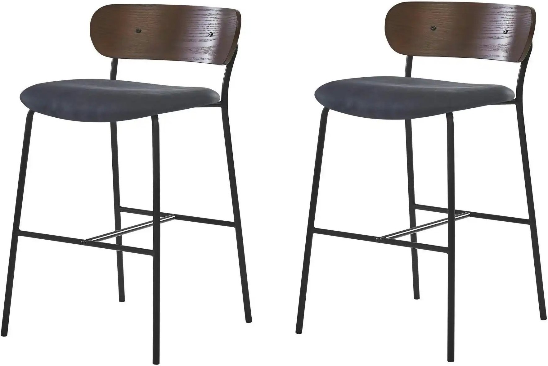 Barhocker 2er-Set Tablincoln ¦ schwarz ¦ Maße (cm): B: 45,5 H: 93,5 Polstermöbel > Hocker > Barhocker - Höffner