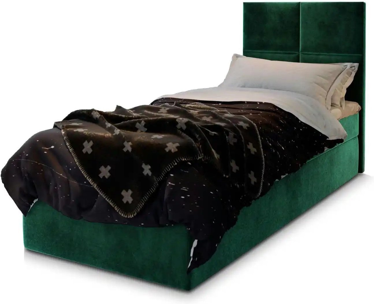 MASSENO Boxbett mit Bettkasten Lena ¦ grün ¦ Maße (cm): B: 100 H: 98 Betten > Polsterbetten - Höffner