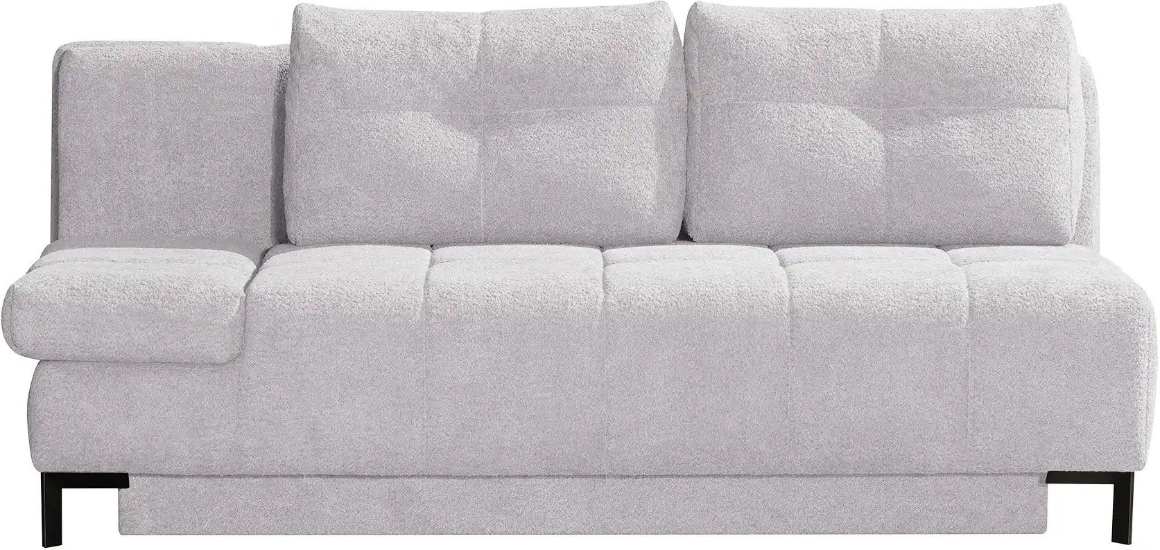 Querschläfer aus Bouclé Sammy ¦ grau ¦ Maße (cm): B: 206 H: 98 T: 98.0 Polstermöbel > Sofas > 2-Sitzer - Höffner