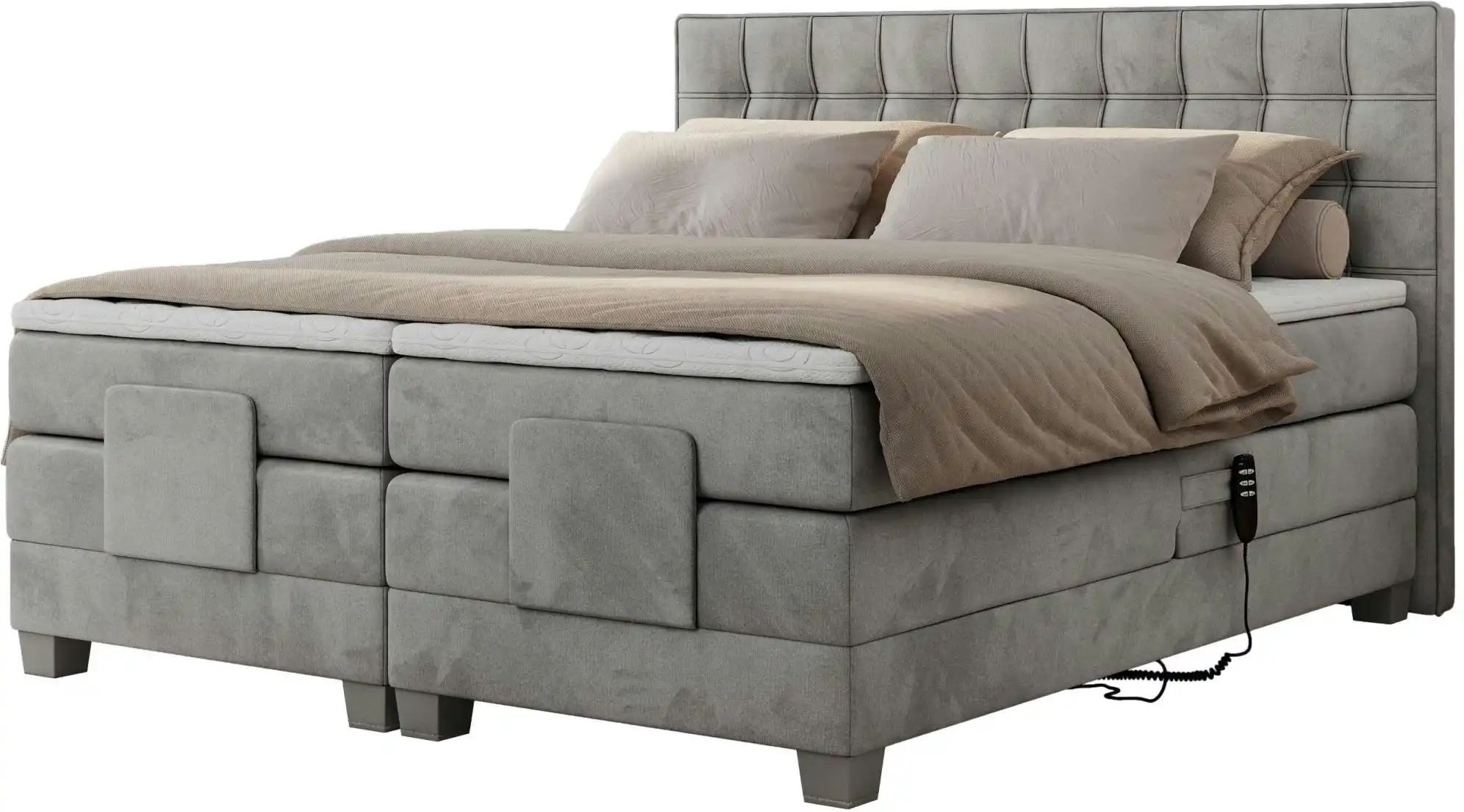 Motor Boxspringbett mit Bettkasten Elektro ¦ grau ¦ Maße (cm): B: 168 H: 118 Betten > Boxspringbetten - Höffner