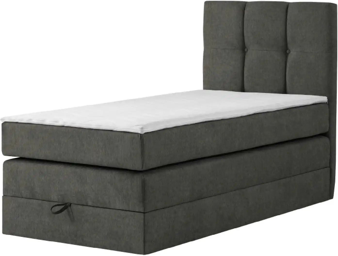 Boxspringbett mit Bettkasten Leeds ¦ grau ¦ Maße (cm): B: 90 H: 121 Betten > Boxspringbetten - Höffner