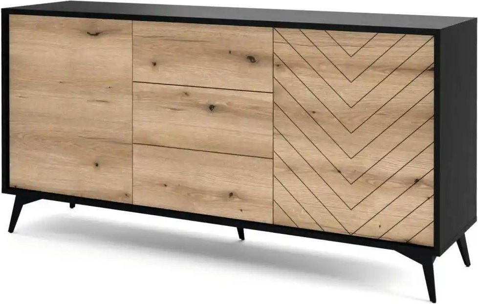 Sideboard Diamond ¦ schwarz ¦ Maße (cm): B: 154 H: 77 Kommoden & Sideboards > Sideboards - Höffner
