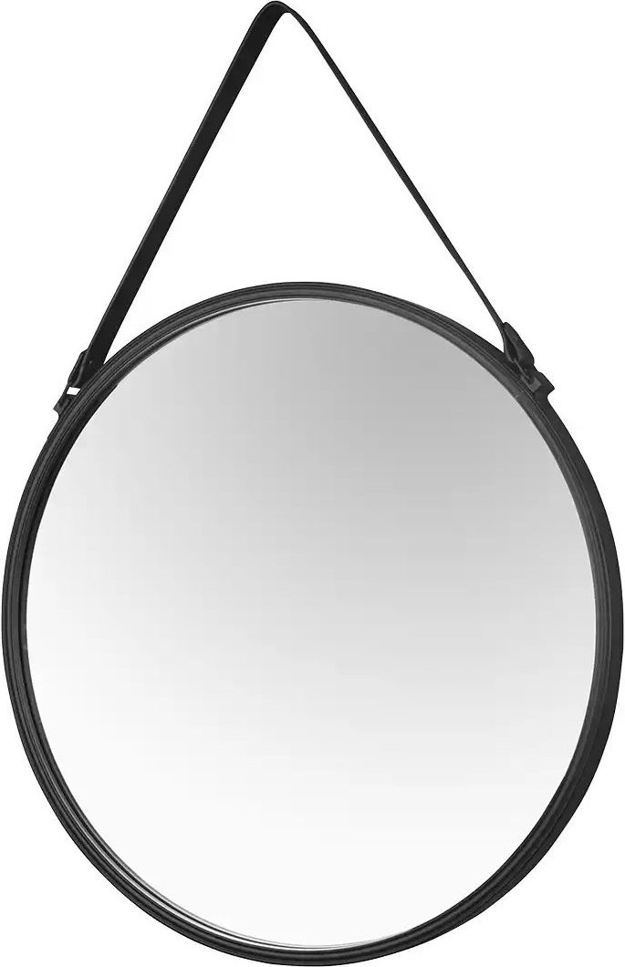 Spiegel Odolo ¦ schwarz ¦ Glas,Aluminium,Metall,Kunstleder Ø: 55 Accessoires > Spiegel - Höffner