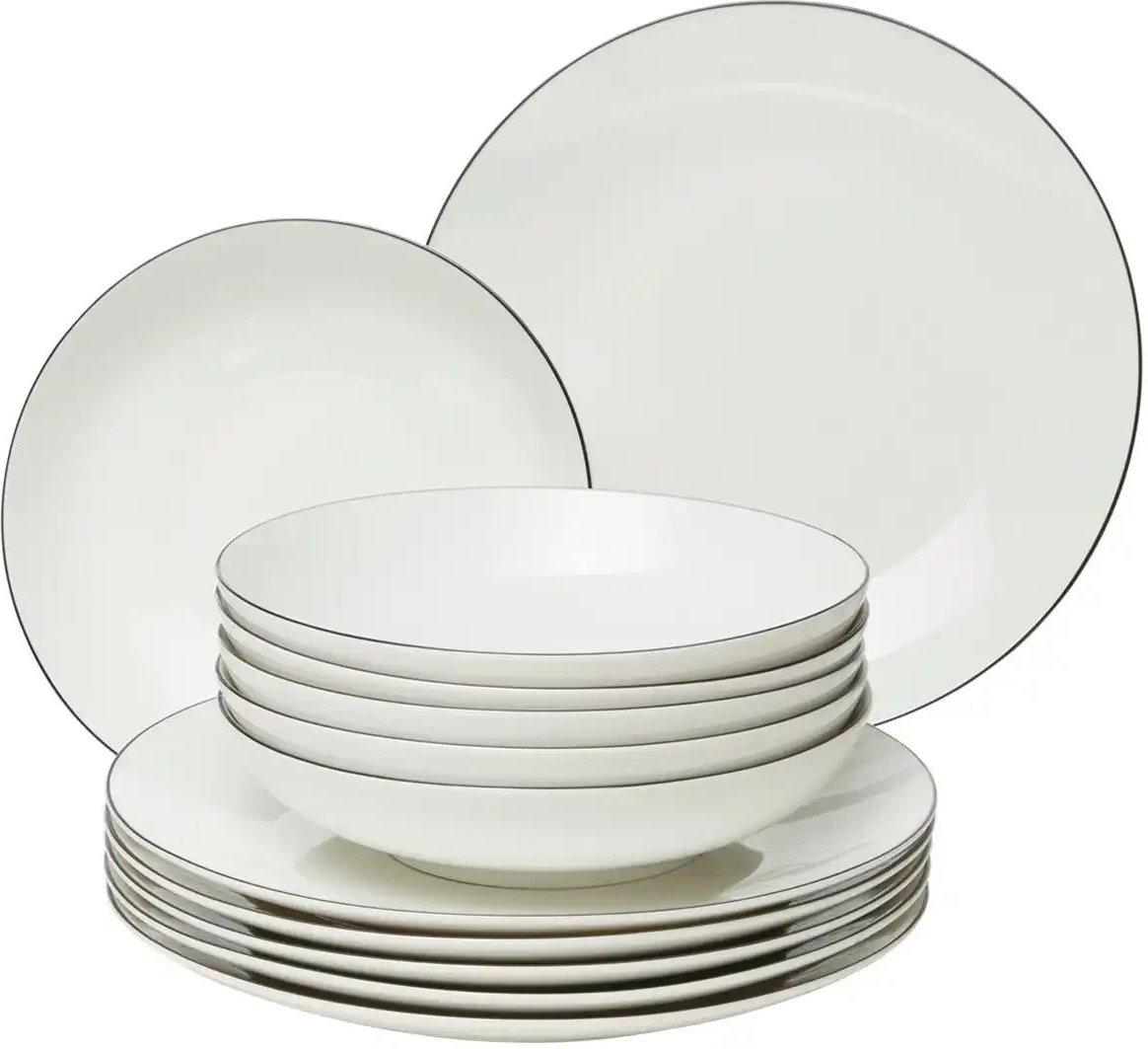 Peill+Putzler Tafelservice 12-teilig Bologna ¦ weiß Geschirr > Geschirrsets > Tafelservice - Höffner