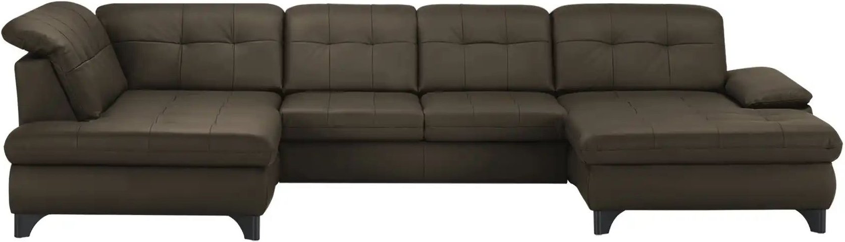 Lounge Collection Wohnlandschaft Leder Jona ¦ braun ¦ Maße (cm): B: 368 H: 100 T: 194.0 Polstermöbel > Sofas > Wohnland...