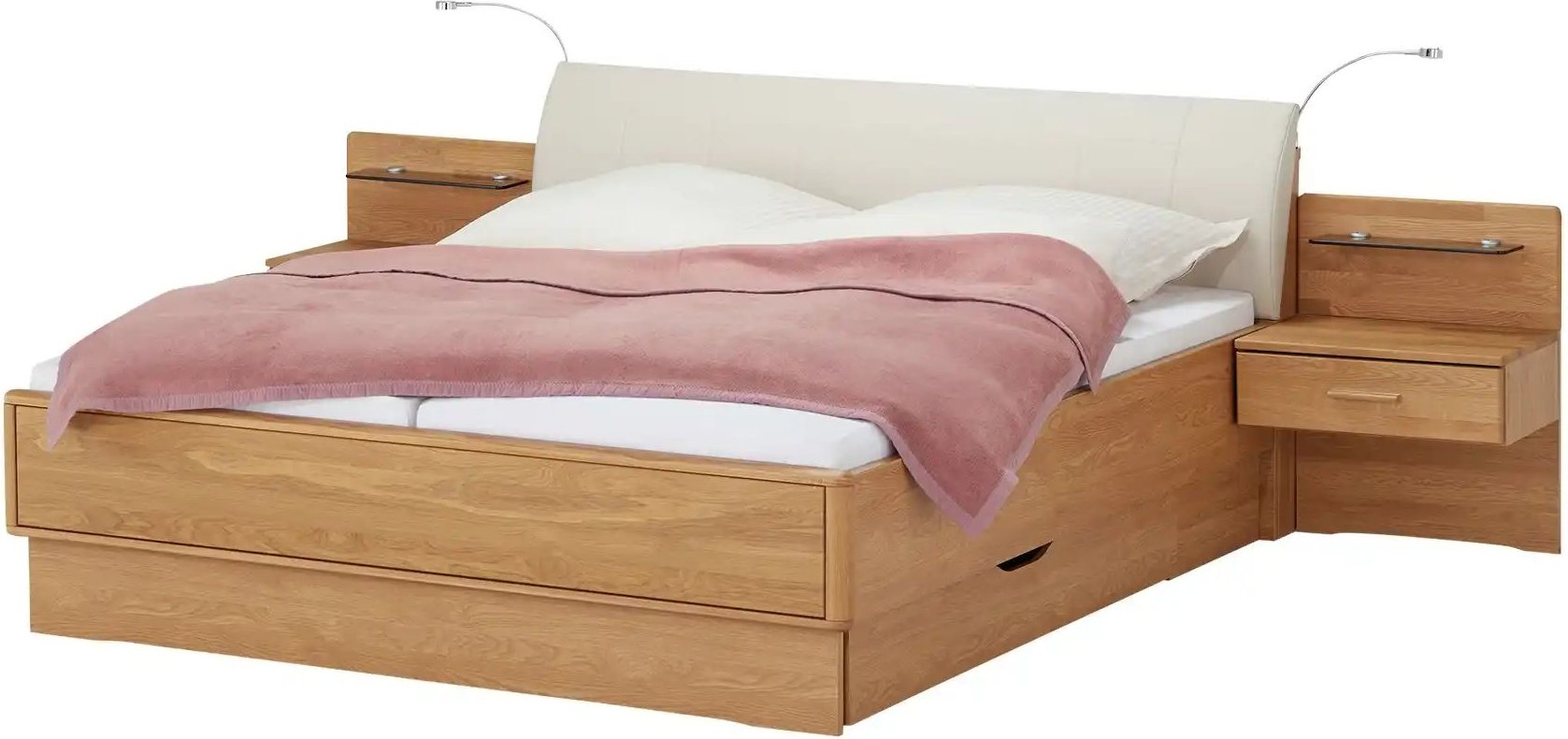 Woodford Bettanlage Kyran ¦ holzfarben ¦ Maße (cm): B: 309 H: 97 Betten > Komfortbetten - Höffner