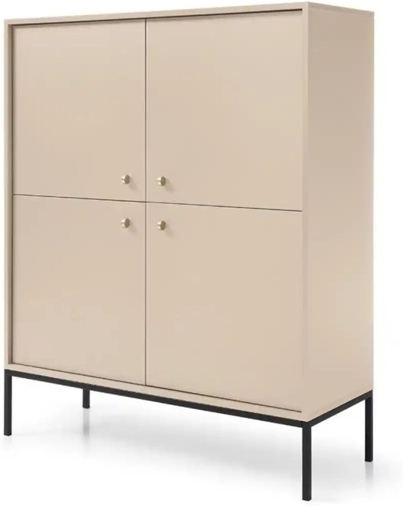 Highboard Molly ¦ beige ¦ Maße (cm): B: 103,5 H: 125,5 Kommoden & Sideboards > Highboards - Höffner