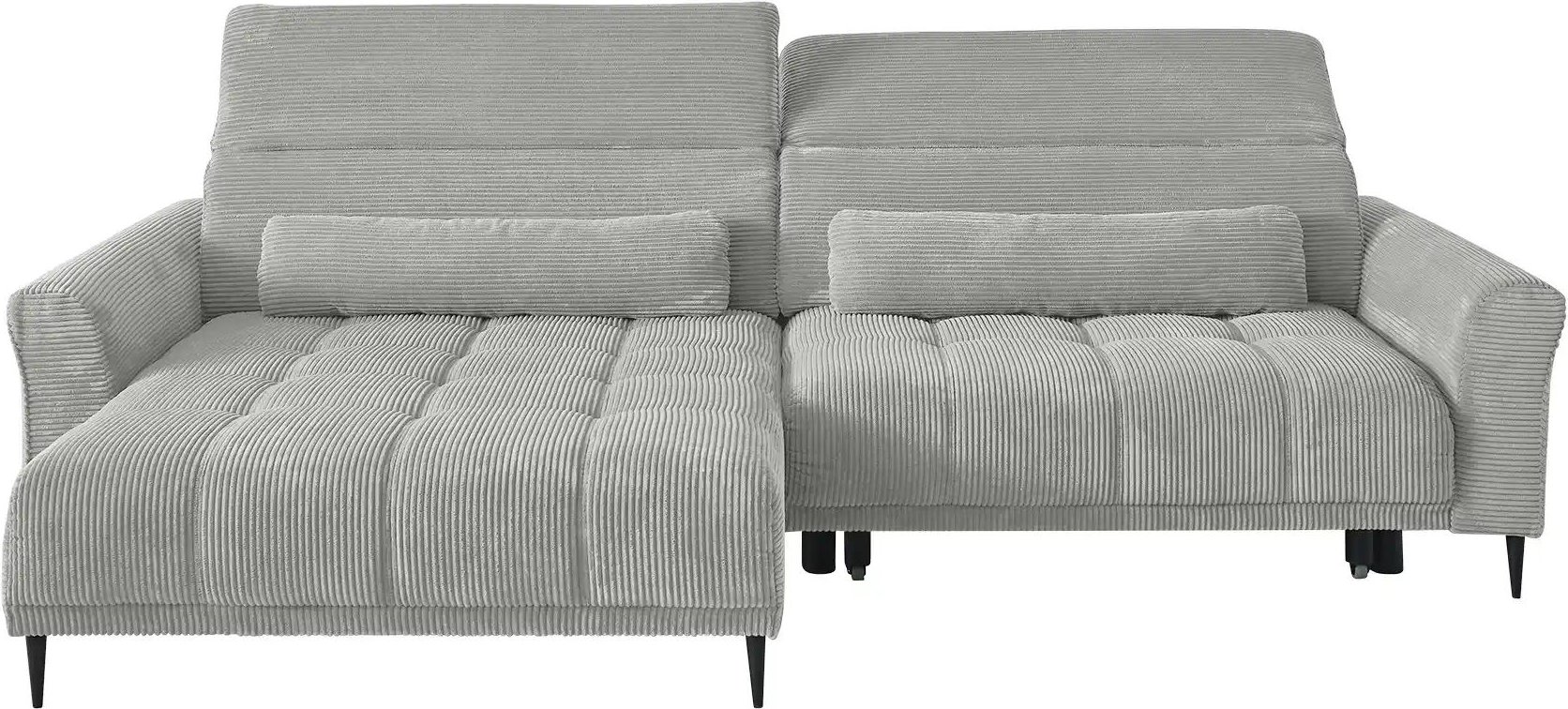 Ecksofa mit elektrischer Sitztiefenverstellung Logan ¦ grau ¦ Maße (cm): B: 277 H: 80 T: 179.0 Polstermöbel > Sofas > Ec...