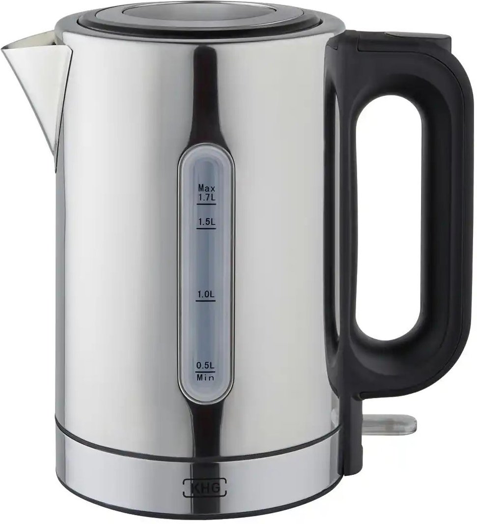KHG Wasserkocher WK-1702 (ES) ¦ silber ¦ Edelstahl,Kunststoff ¦ Maße (cm): B: 22,5 H: 24,1 T: 14.1 Elektrokleingeräte >...