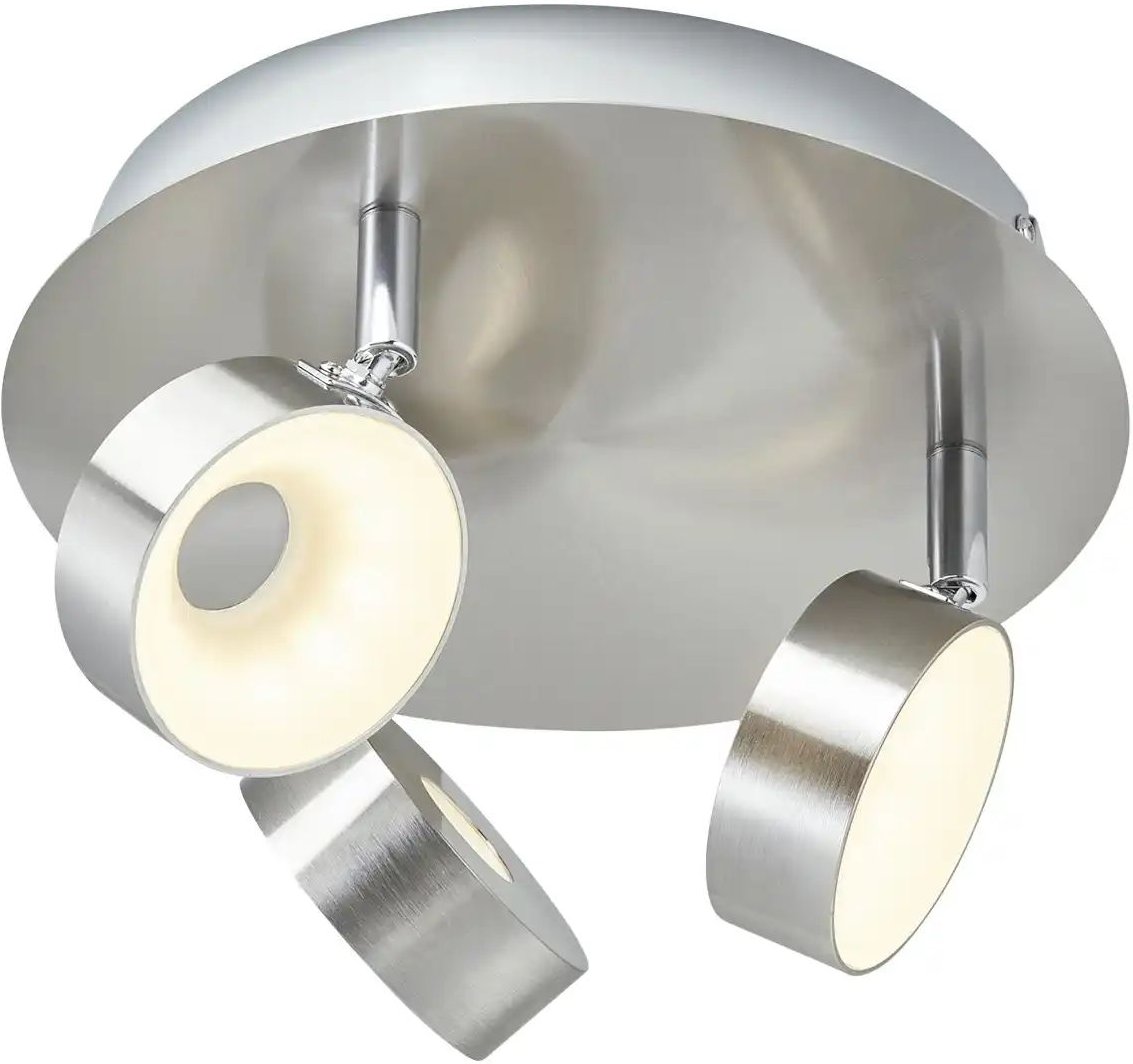 Thumbnail - KHG LED-Spot 3-flammig Nickel matt ¦ silber ¦ Maße (cm): H: 15 Ø: 24 Lampen & Leuchten > LED-Leuchten > LED-Deckenle...