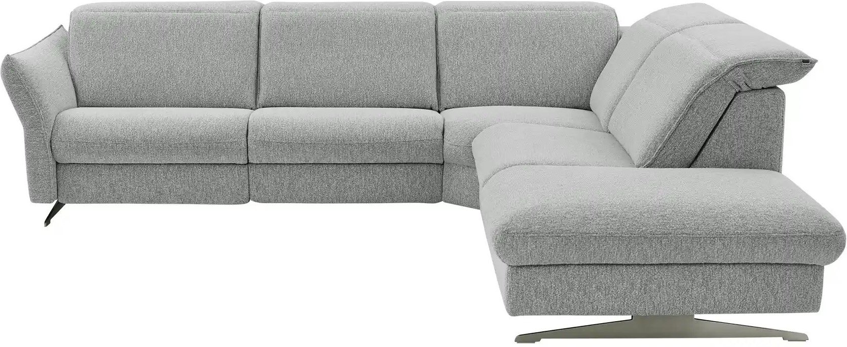 Hukla Ecksofa Mikrofaser Michelle ¦ grau ¦ Maße (cm): B: 292 H: 99 T: 258.0 Polstermöbel > Sofas > Ecksofas - Höffner