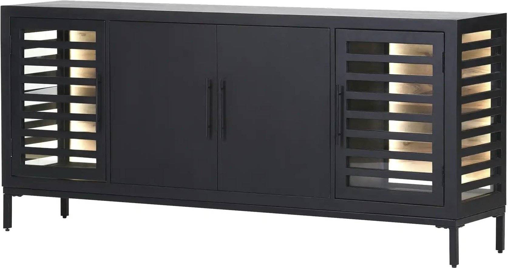 Sideboard Masca ¦ schwarz ¦ Maße (cm): B: 180 H: 80 T: 43.0 Kommoden & Sideboards > Sideboards - Höffner