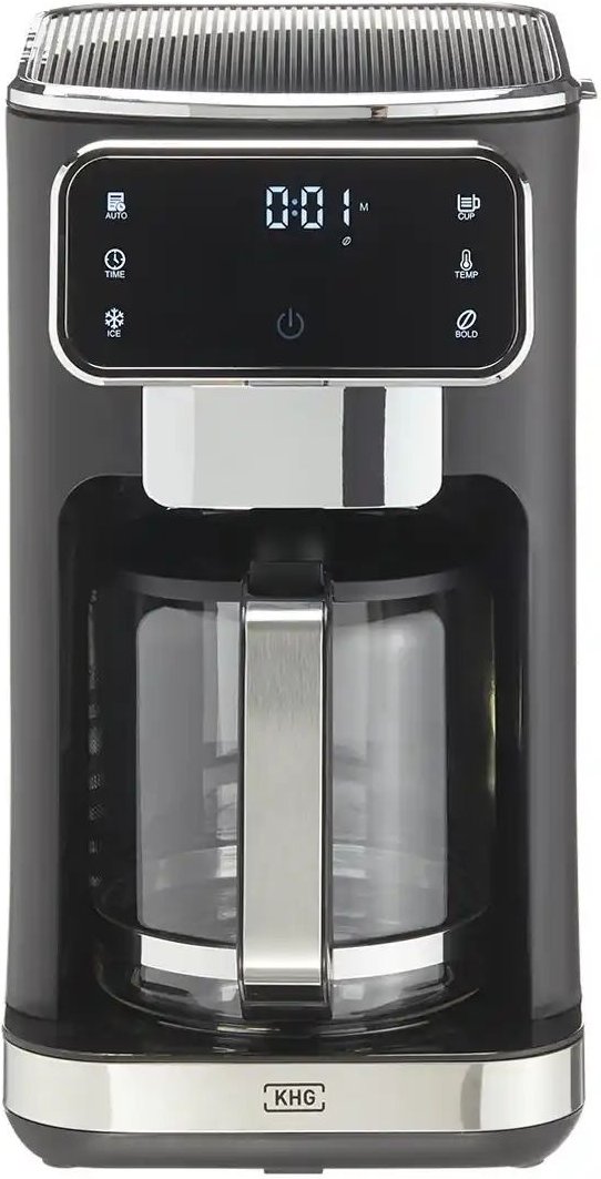 KHG Kaffeeautomat KA-188 DMSE ¦ schwarz ¦ Metall,Glas,Kunststoff,Edelstahl ¦ Maße (cm): B: 20,5 H: 35 T: 30.5 Elektrokl...