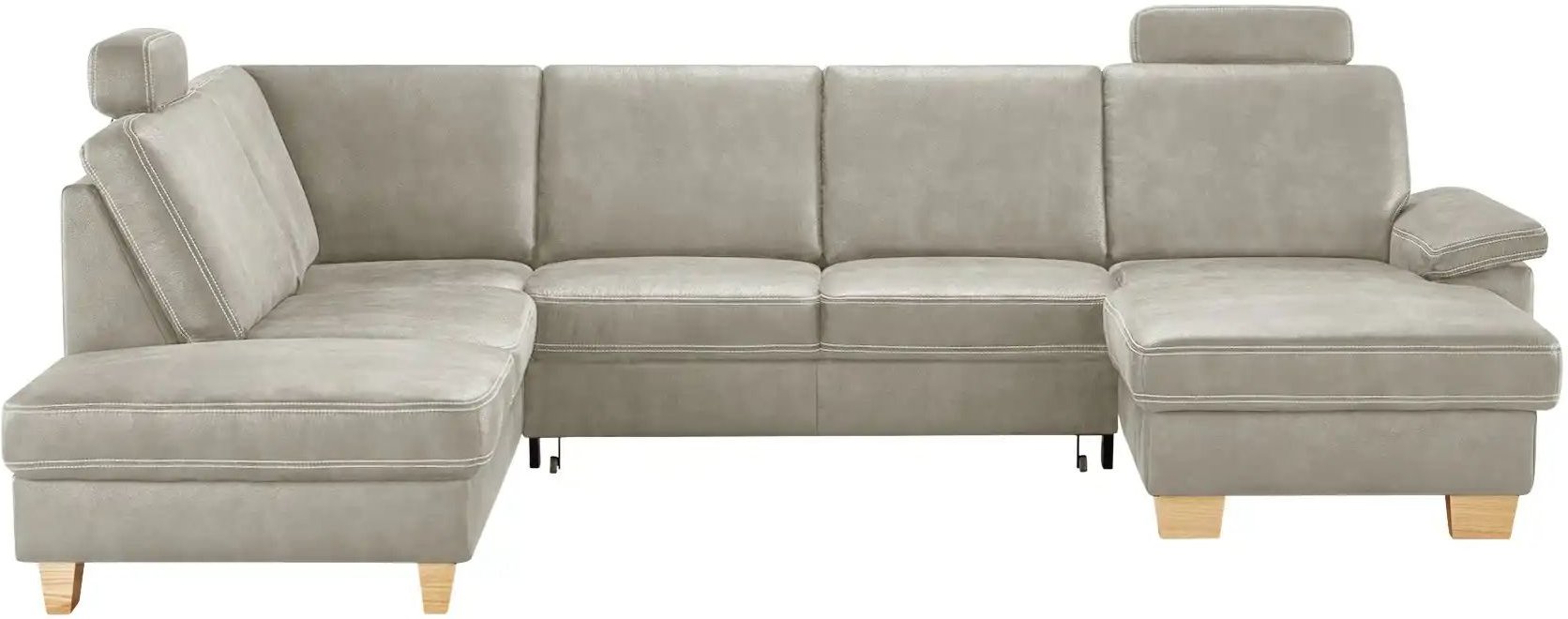 meinSofa Wohnlandschaft Kunstleder Samu ¦ grau ¦ Maße (cm): B: 316 H: 90 T: 235.0 Polstermöbel > Sofas > Schlafsofas - H...