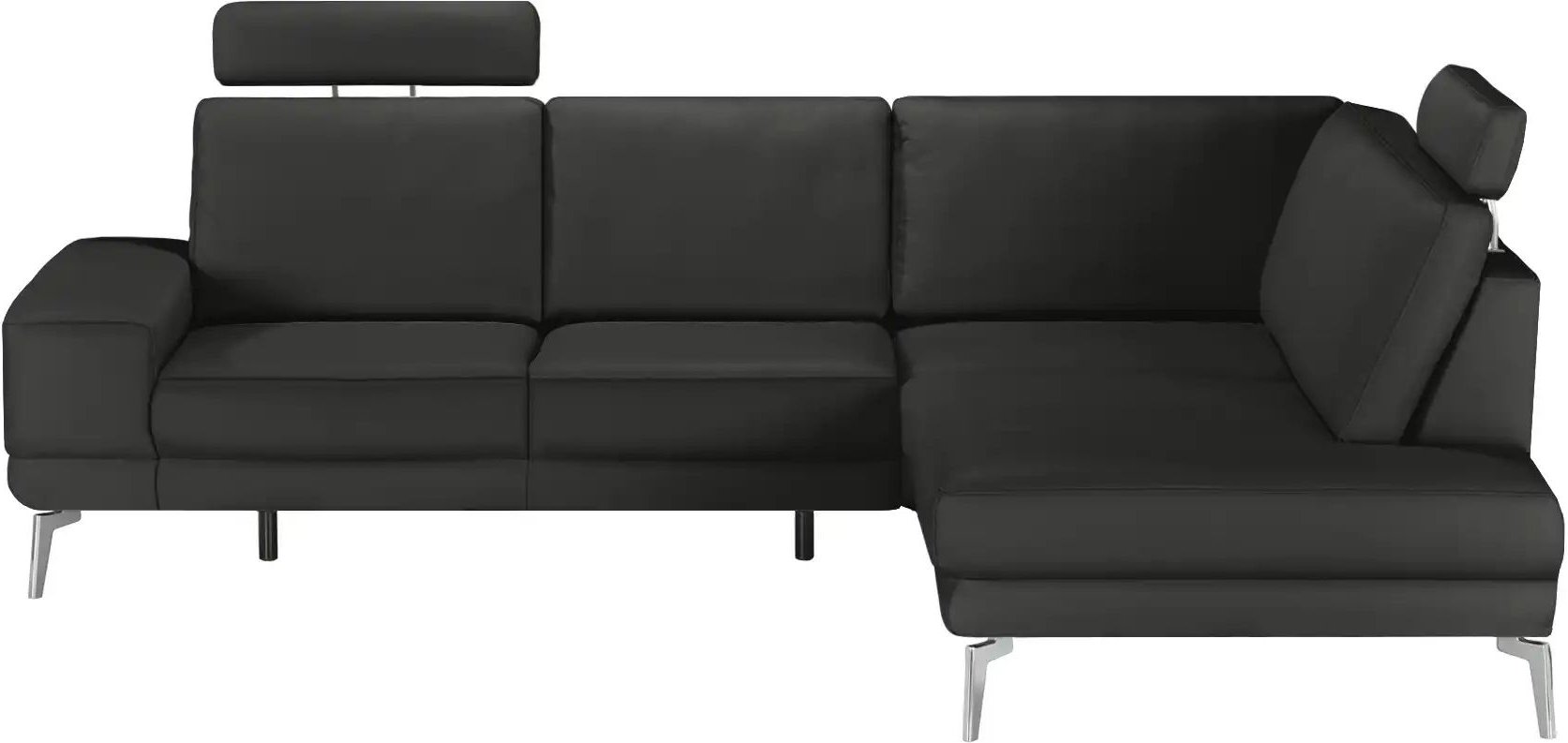 meinSofa Ecksofa aus Leder Dana ¦ schwarz ¦ Maße (cm): B: 269 H: 86 T: 222.0 Polstermöbel > Sofas > Ecksofas - Höffner