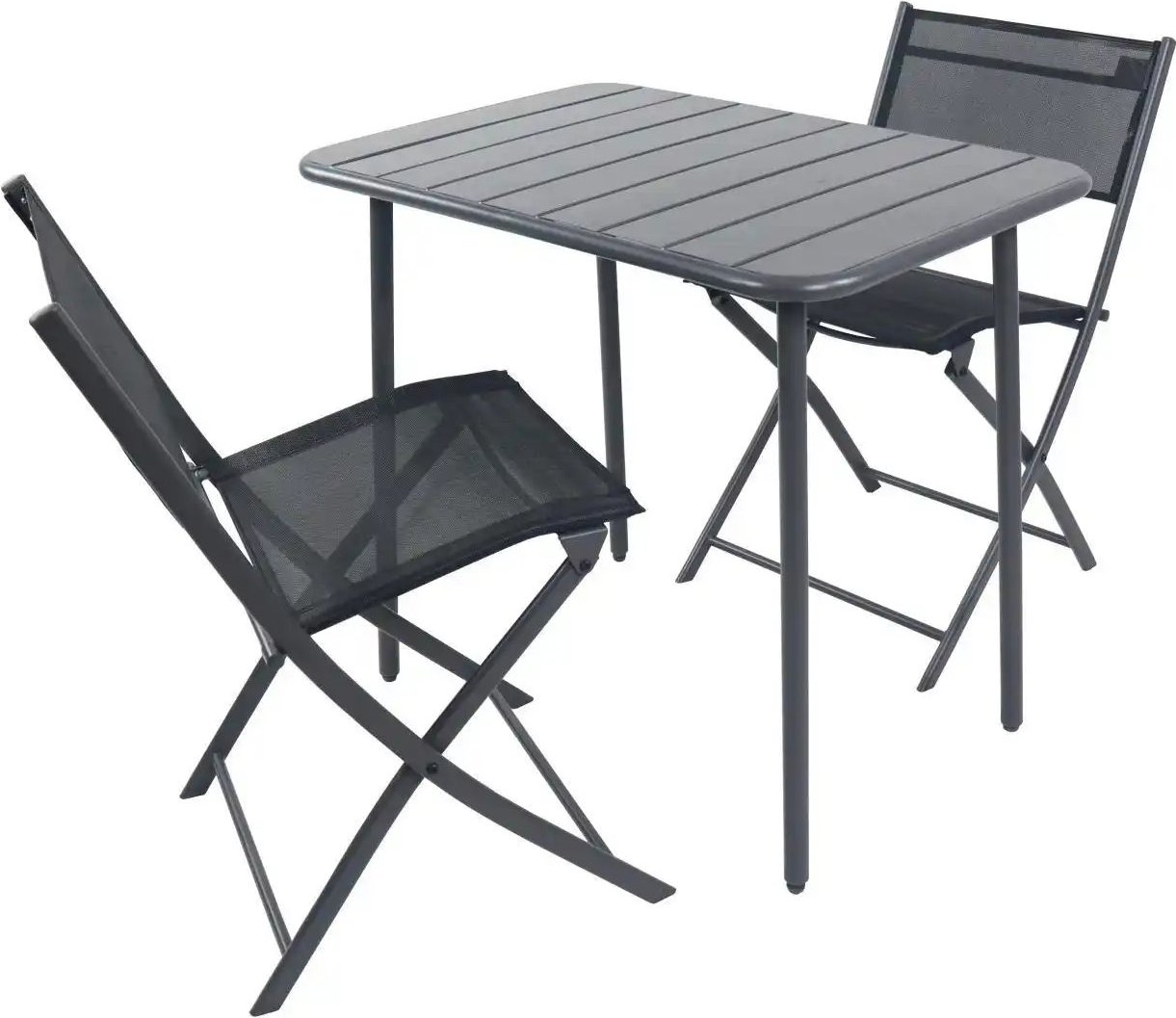 Gartenmöbel 3er-Set ¦ schwarz ¦ Maße (cm): B: 80 H: 72 Garten > Gartenmöbel > Gartenmöbelsets - Höffner