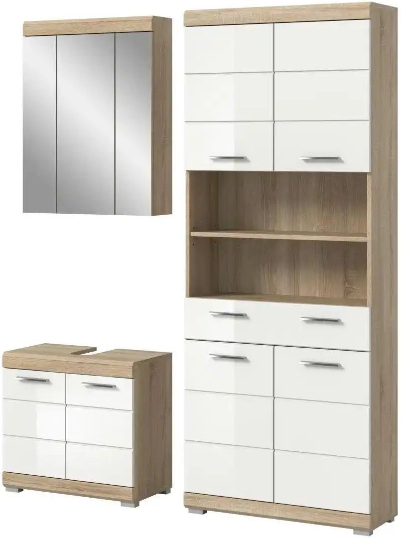 Badkombination ¦ holzfarben ¦ Maße (cm): B: 149 H: 191 Schränke > Badschränke > Komplett-Badkombinationen - Höffner