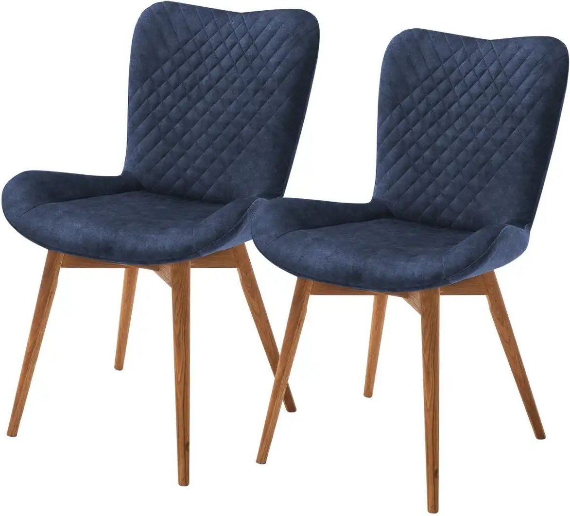 Gray & Jones 2er Set Esszimmerstuhl mit Diamant-Steppung Tierra Fuego Two ¦ blau ¦ Maße (cm): B: 58 H: 88 T: 67.0 Stühle...