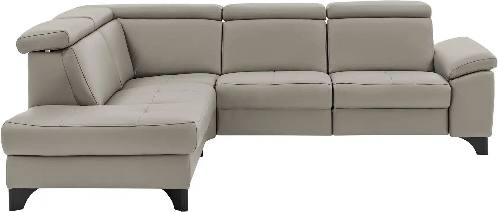 meinSofa Ecksofa Echtleder Linda ¦ grau ¦ Maße (cm): B: 261 H: 80 T: 209.0 Polstermöbel > Sofas > Ecksofas - Höffner