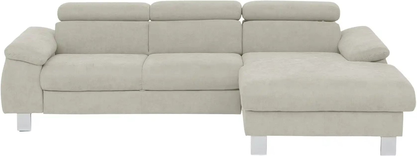 uno Ecksofa aus Velours Micky ¦ creme ¦ Maße (cm): B: 244 H: 72 T: 166.0 Polstermöbel > Sofas > Ecksofas - Höffner