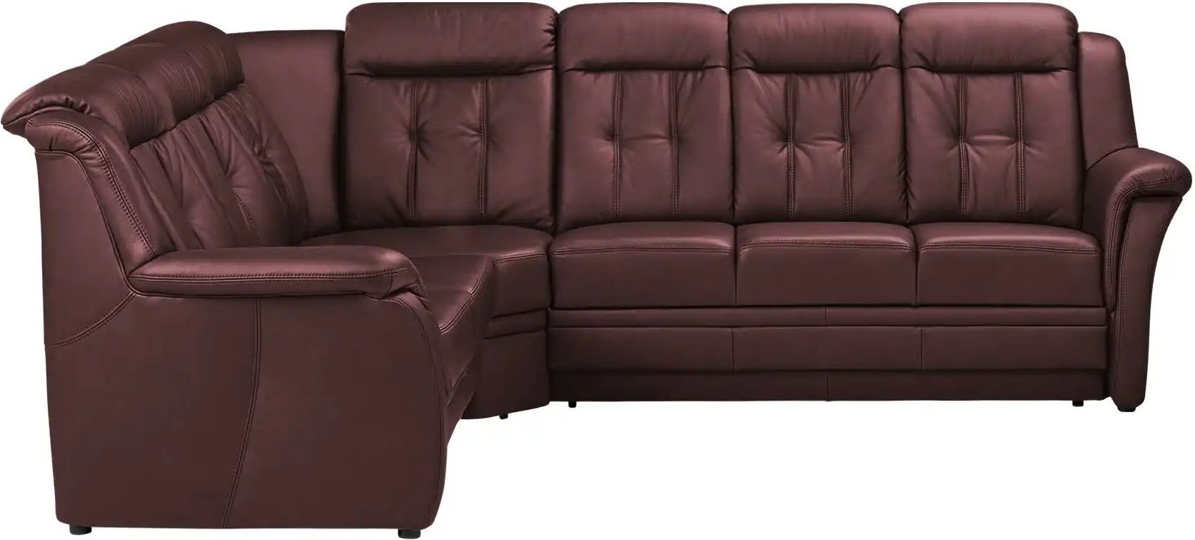 Polstermöbel Oelsa Komfort-Ecksofa aus Leder Andorra ¦ rot ¦ Maße (cm): B: 272 H: 99 T: 238.0 Polstermöbel > Sofas > Ec...