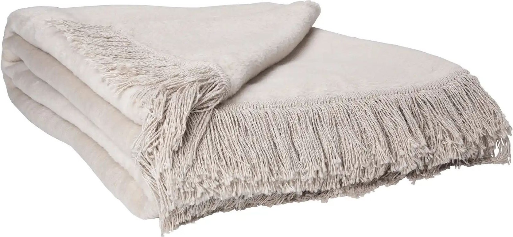 Thumbnail - como Wohndecke mit Fransen  Sophia ¦ beige ¦ Maße (cm): B: 150 Dekokissen & Decken > Kuscheldecken & Wohndecken - Höffne...