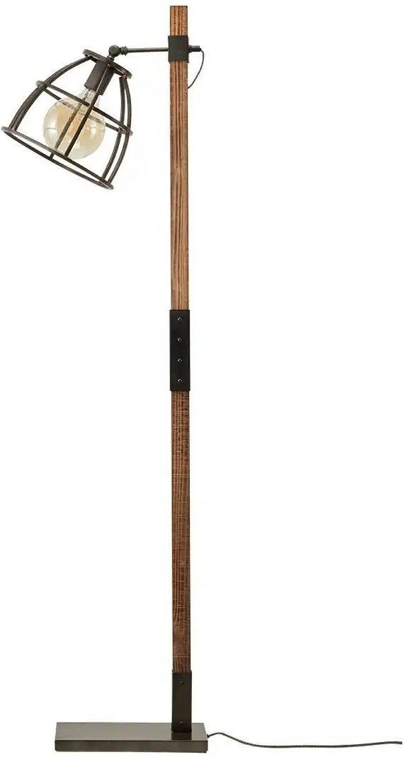 Stehleuchte 1-flammig Holz/ Metall schwarz Frame ¦ schwarz ¦ Maße (cm): H: 140 Lampen & Leuchten > Stehlampen - Höffn...