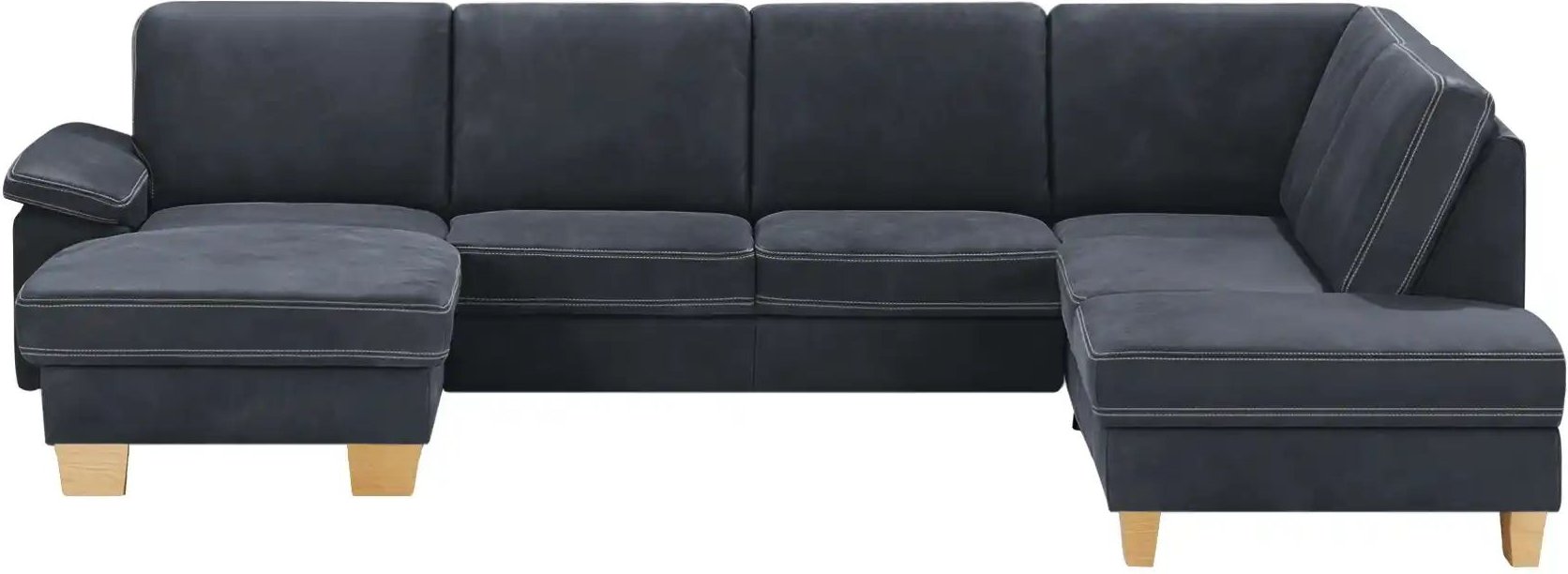 meinSofa Wohnlandschaft Leder Samu ¦ blau ¦ Maße (cm): B: 316 H: 90 T: 235.0 Polstermöbel > Sofas > Wohnlandschaften - H...