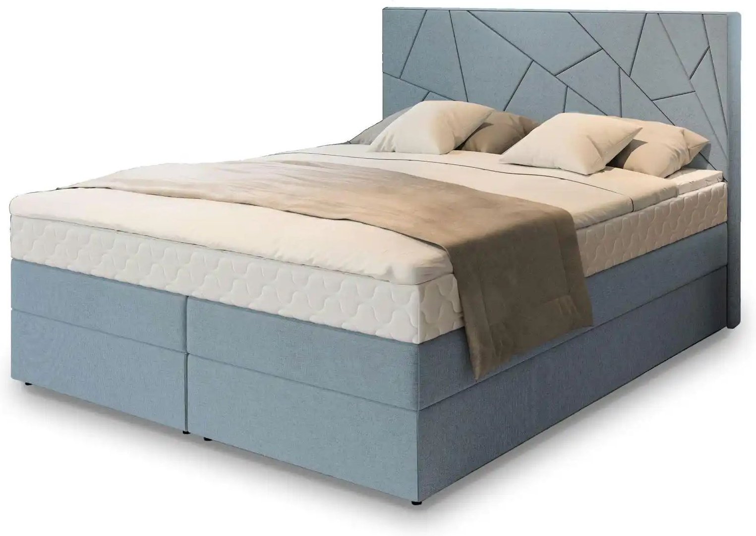 MASSENO Boxbett mit Bettkasten Trani ¦ blau ¦ Maße (cm): B: 180 H: 115 Betten > Polsterbetten - Höffner