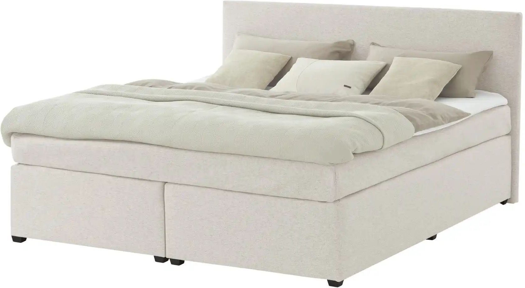 Boxspringbett mit Matratze und Topper H3 Duke ¦ creme ¦ Maße (cm): B: 167 H: 104 Betten > Boxspringbetten - Höffner