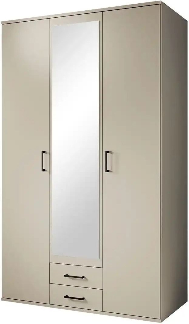 Kleiderschrank 3-türig Caterton ¦ beige ¦ Maße (cm): B: 120 H: 196 T: 53.5 Schränke > Kleiderschränke > Drehtürenschrän...