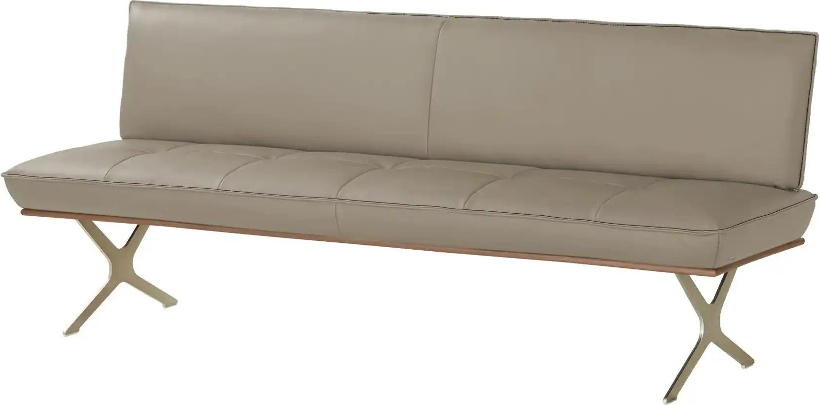 KOINOR Sitzbank Leder Dining System 1 ¦ grau ¦ Maße (cm): B: 194 H: 88 T: 66.0 Bänke > Einzelbänke - Höffner