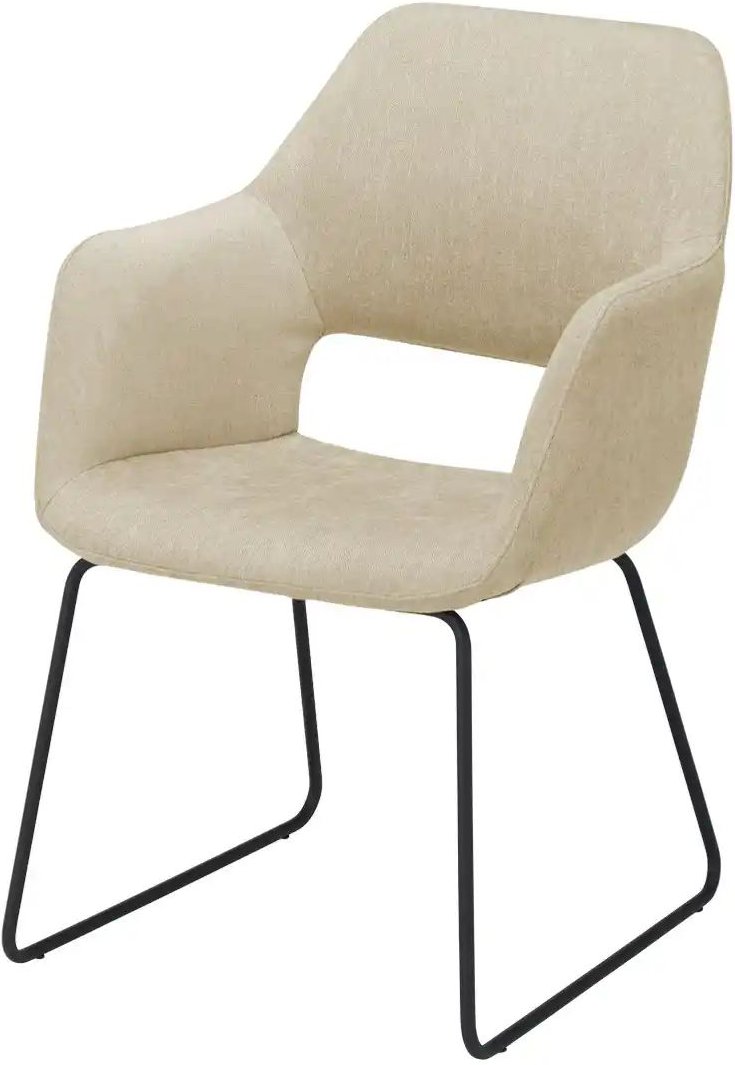 Woodford Armlehnstuhl Berlin ¦ creme ¦ Maße (cm): B: 57 H: 85 T: 67.0 Stühle > Esszimmerstühle > Esszimmerstühle mit Ar...