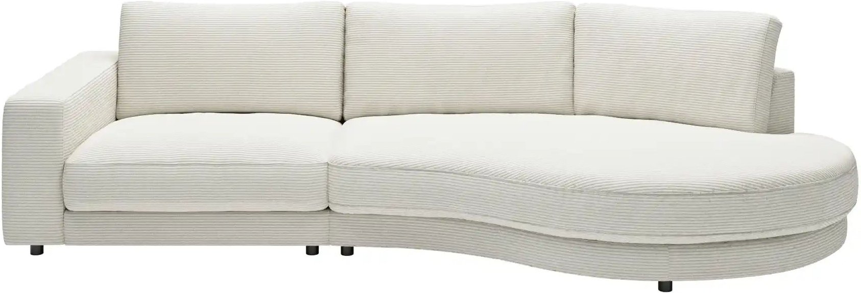 Thumbnail - Jette Home Organisches Einzelsofa in Cord Sila ¦ weiß ¦ Maße (cm): B: 330 H: 85 T: 166.0 Polstermöbel > Sofas > Modulsof...