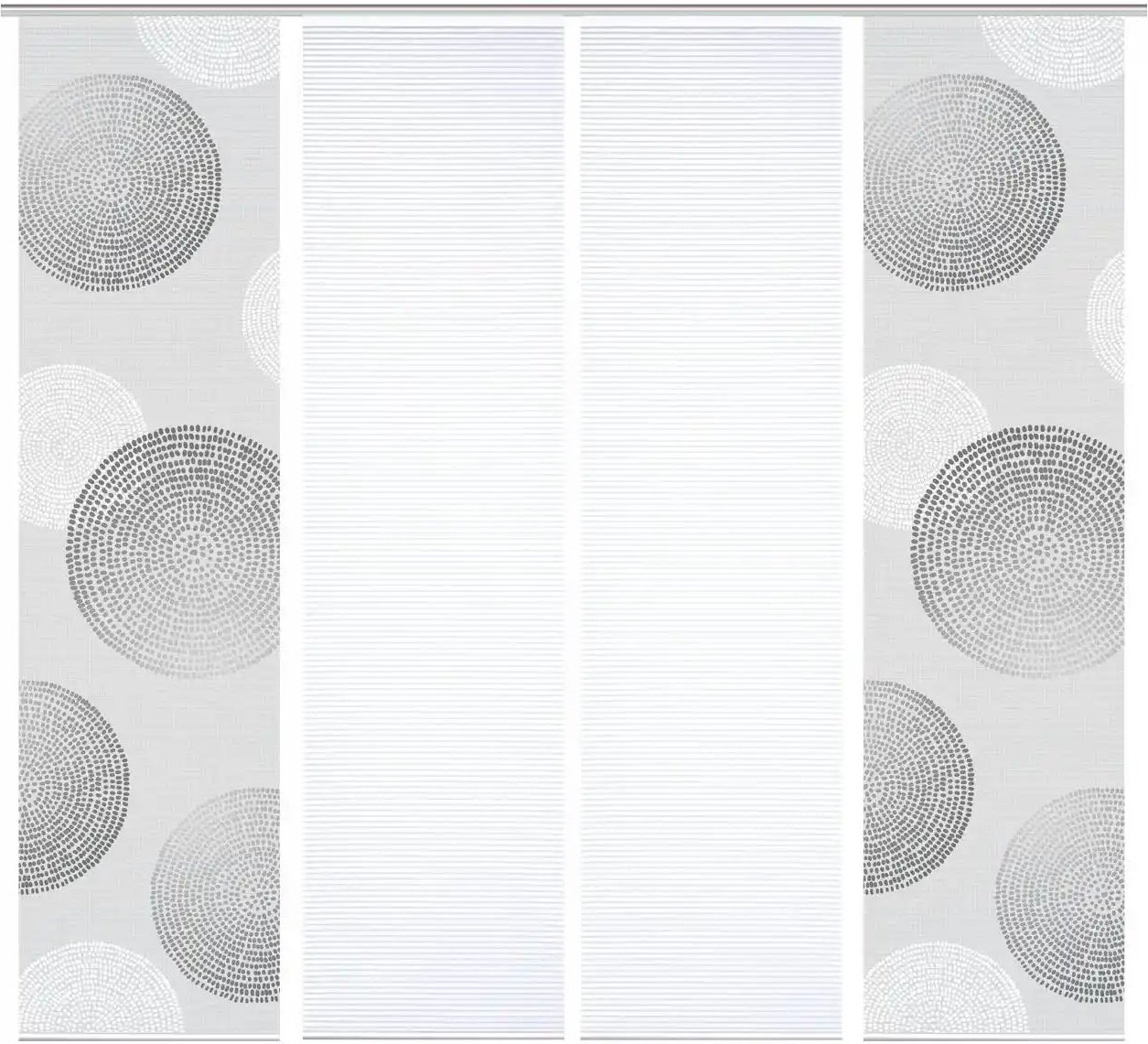 HOME in green Schiebevorhang ¦ grau ¦ Synthetik ¦ Maße (cm): B: 60 H: 245 Gardinen & Rollos > Gardinen & Vorhänge > Sc...