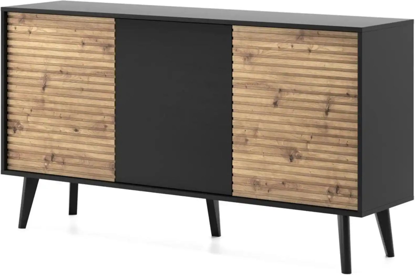 Sideboard Willow ¦ schwarz ¦ Maße (cm): B: 154 H: 83 Kommoden & Sideboards > Sideboards - Höffner