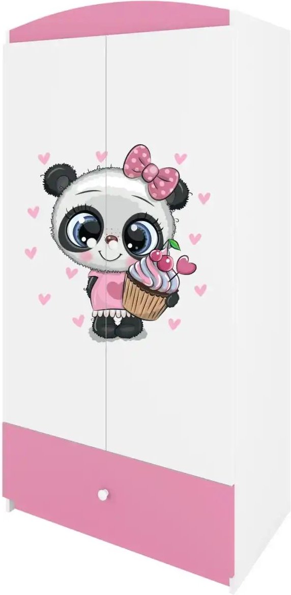 Kleiderschrank Panda ¦ rosa/pink ¦ Maße (cm): B: 52 H: 181,2 Schränke > Kleiderschränke > Drehtürenschränke - Höffner