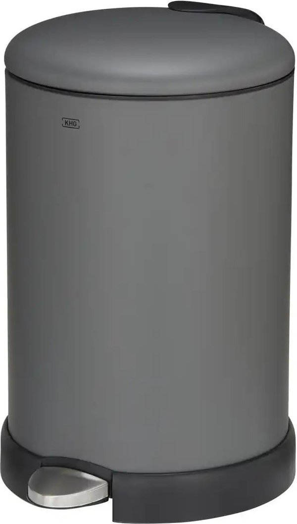 KHG Abfalleimer ¦ grau ¦ Eisen,Kunststoff ¦ Maße (cm): B: 31 H: 47 T: 38.3 Küchenzubehör & Helfer > Abfallbehälter - H...