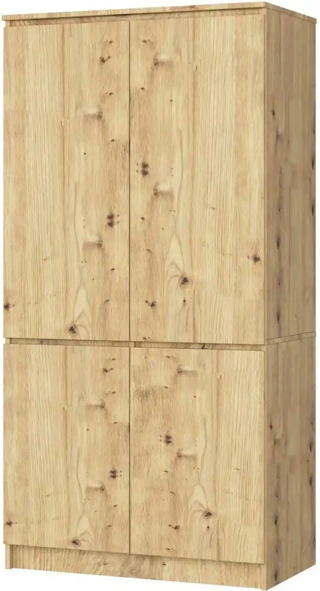 Drehtürenschrank 90 cm breit Valentina ¦ holzfarben ¦ Maße (cm): B: 90 H: 180 Schränke > Kleiderschränke > Drehtürenschr...