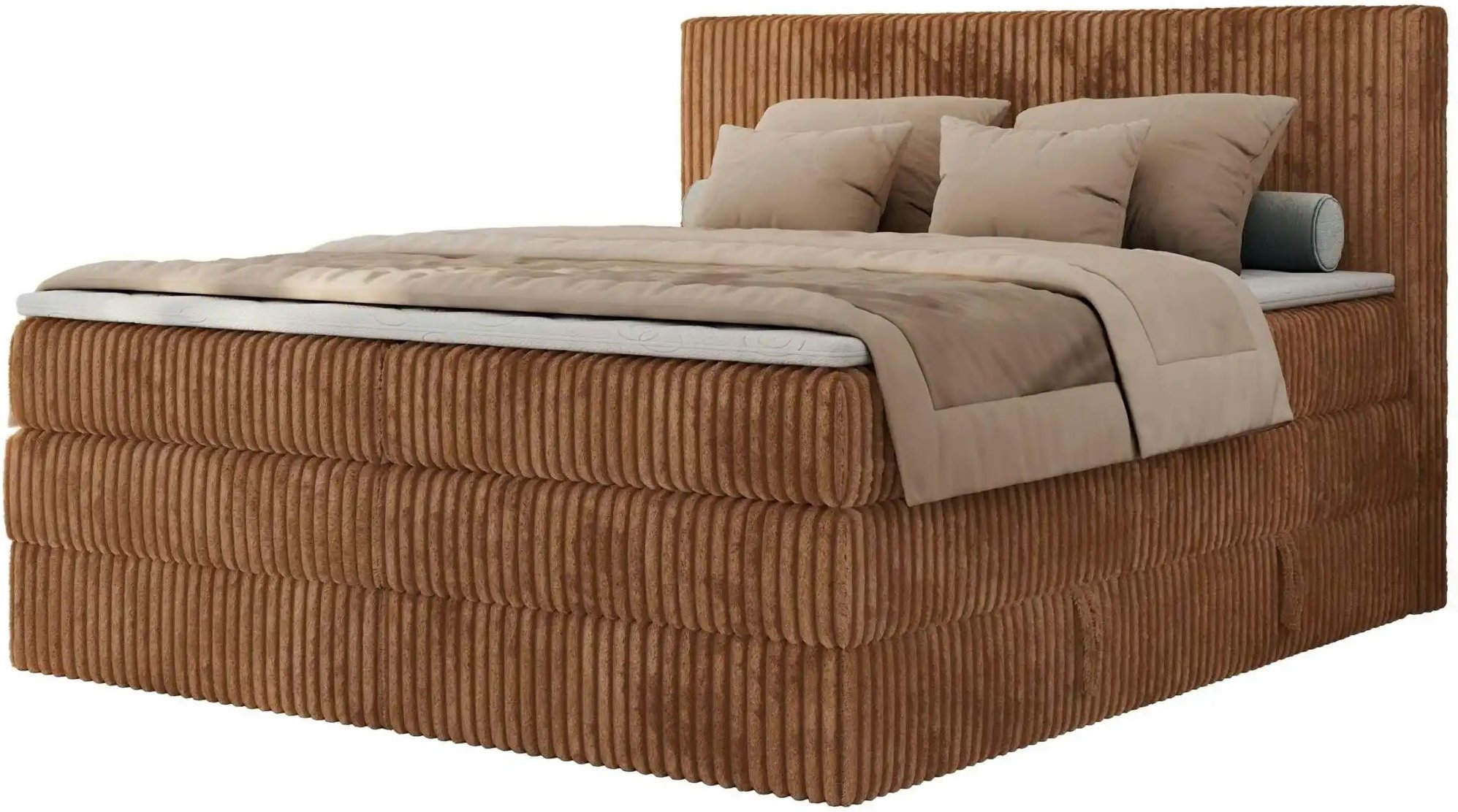Boxspringbett mit Bettkasten Tiliano King ¦ orange ¦ Maße (cm): B: 166 H: 119 Betten > Boxspringbetten - Höffner
