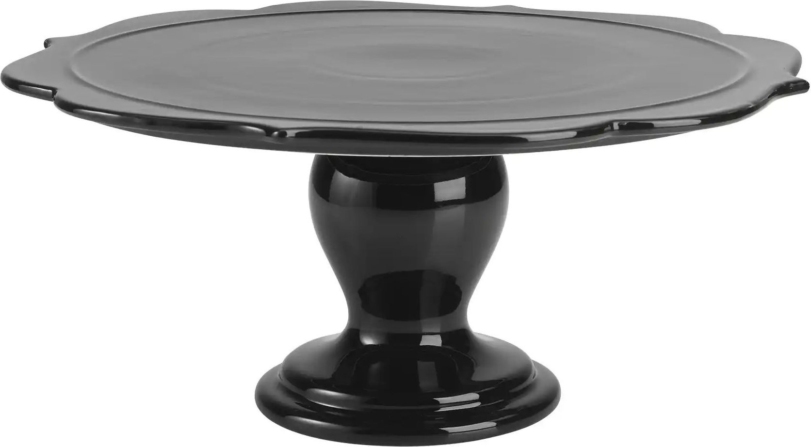 Birkmann Tortenplatte Avantgarde ¦ schwarz ¦ Keramik ¦ Maße (cm): H: 15,5 Ø: 34 Geschirr > Einzelgeschirrteile - Höffn...