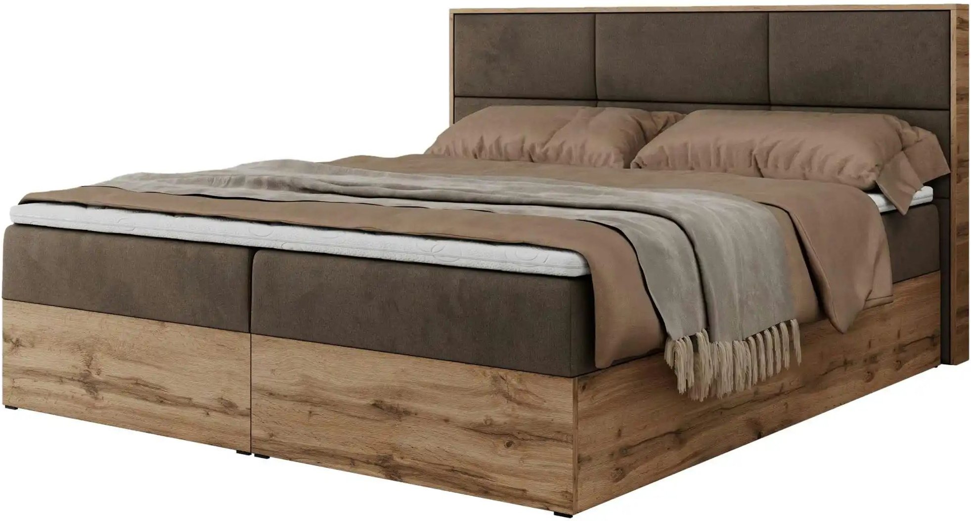 Boxbett mit Bettkasten Albero 2 ¦ braun ¦ Maße (cm): B: 128 H: 104 Betten > Komfortbetten - Höffner