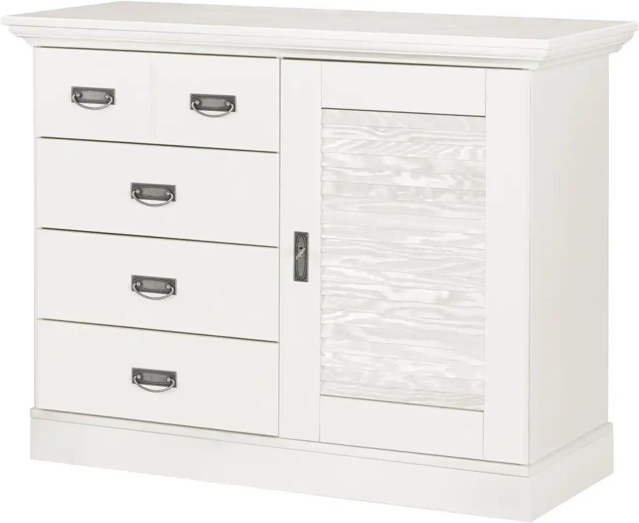 maison bleue Kommode Fancy ¦ weiß ¦ Maße (cm): B: 118,5 H: 90,1 T: 48.0 Kommoden & Sideboards > Kommoden - Höffner