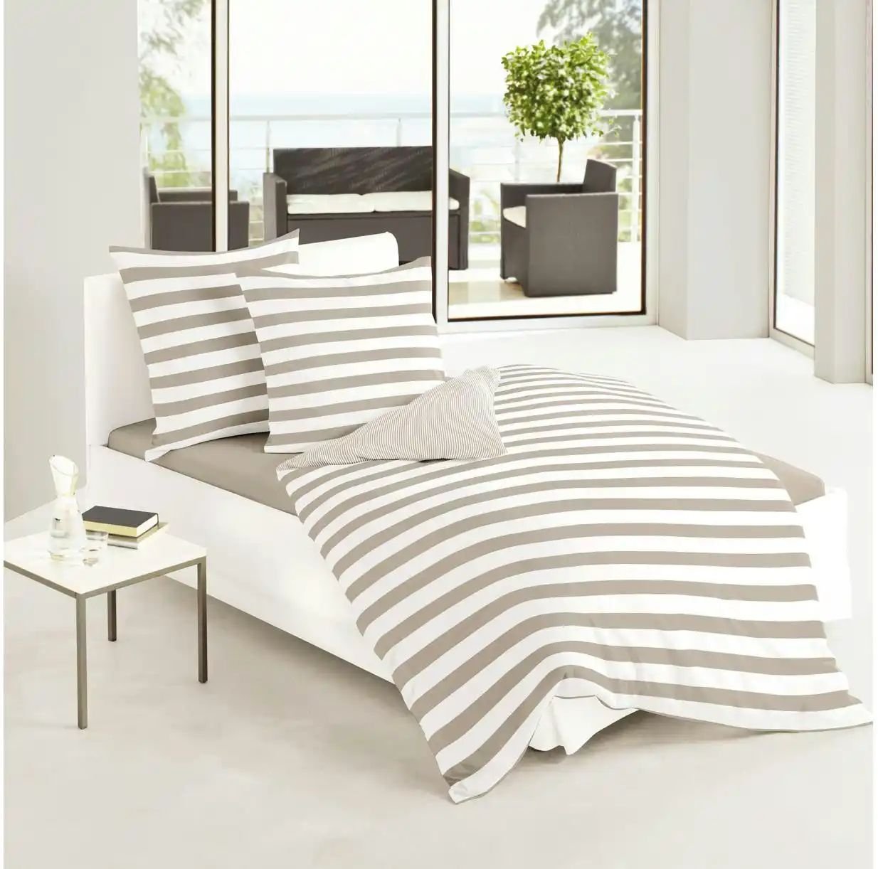 Bierbaum Mako-Satin Bettwäsche ¦ braun ¦ Maße (cm): B: 135 H: 1 Bettwaren > Bettwäsche > Bettwäsche ganzjährig - Höffn...