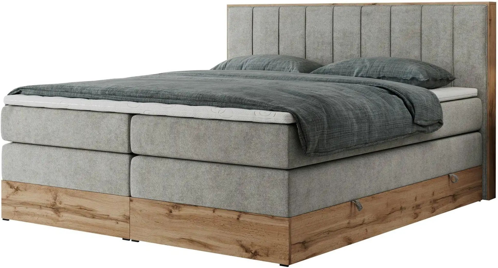 Boxspringbett mit Bettkasten Bellissimo King ¦ grau ¦ Maße (cm): B: 208 H: 115 Betten > Boxspringbetten - Höffner