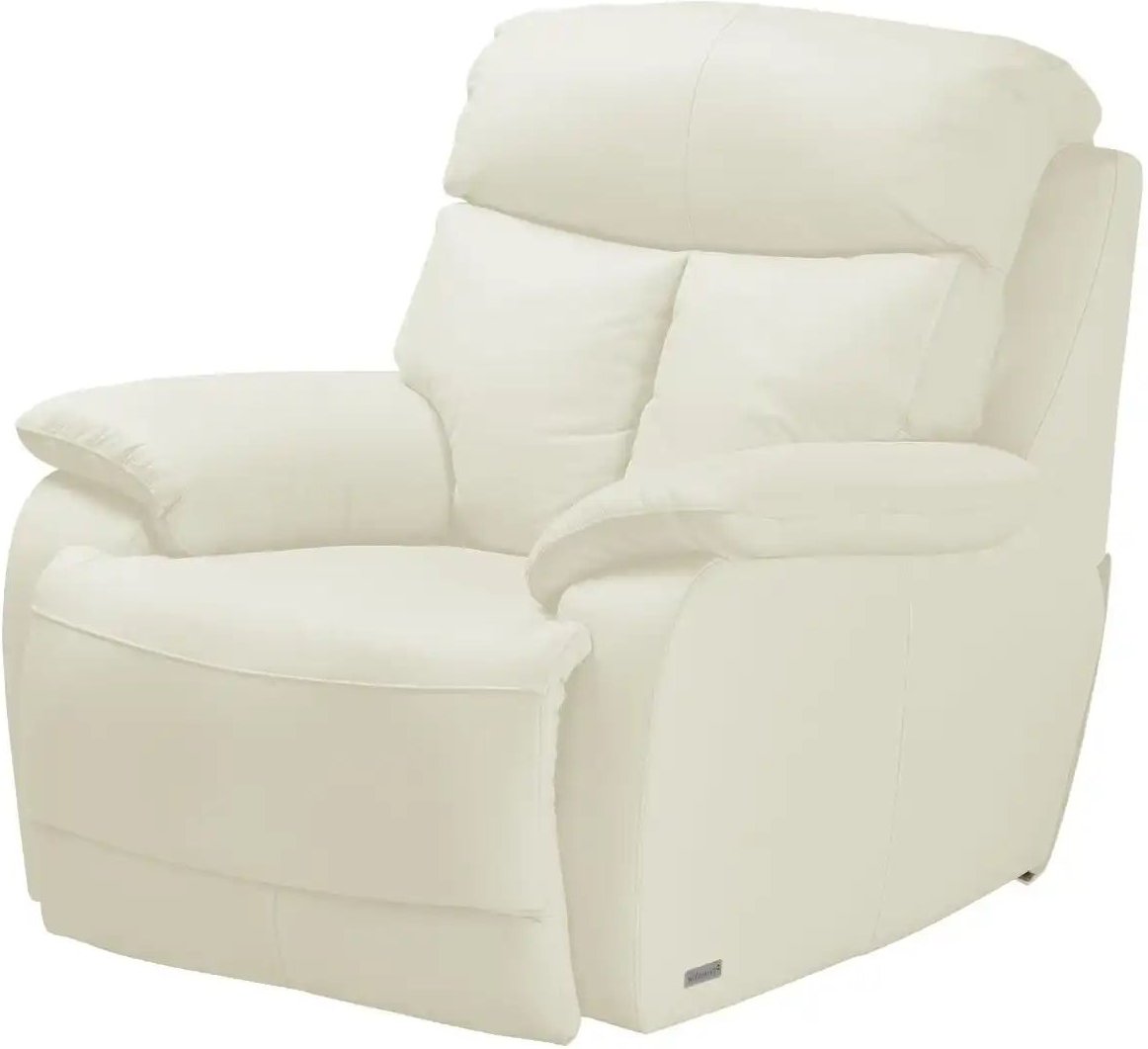 Wohnwert Einzelsofa aus Echtleder mit manueller Relaxfunktion Ambra ¦ beige ¦ Maße (cm): B: 104 H: 102 T: 102.0 Polsterm...