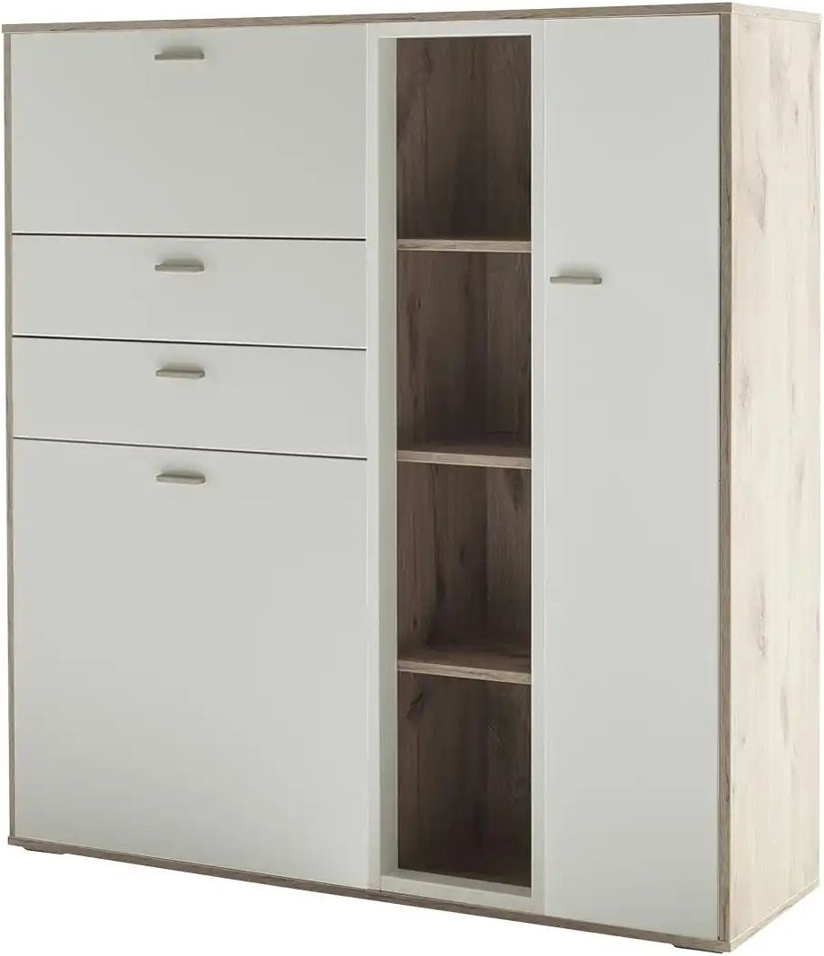 uno Highboard Santerno ¦ weiß ¦ Maße (cm): B: 124 H: 133 T: 37.0 Kommoden & Sideboards > Highboards - Höffner